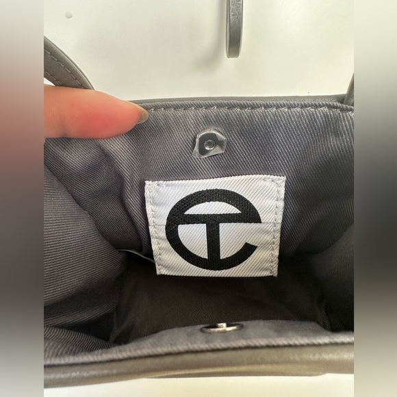 SOLD Authentic Telfar Vegan Leather Small Grey Shopping Bag - Picture 4 of 9